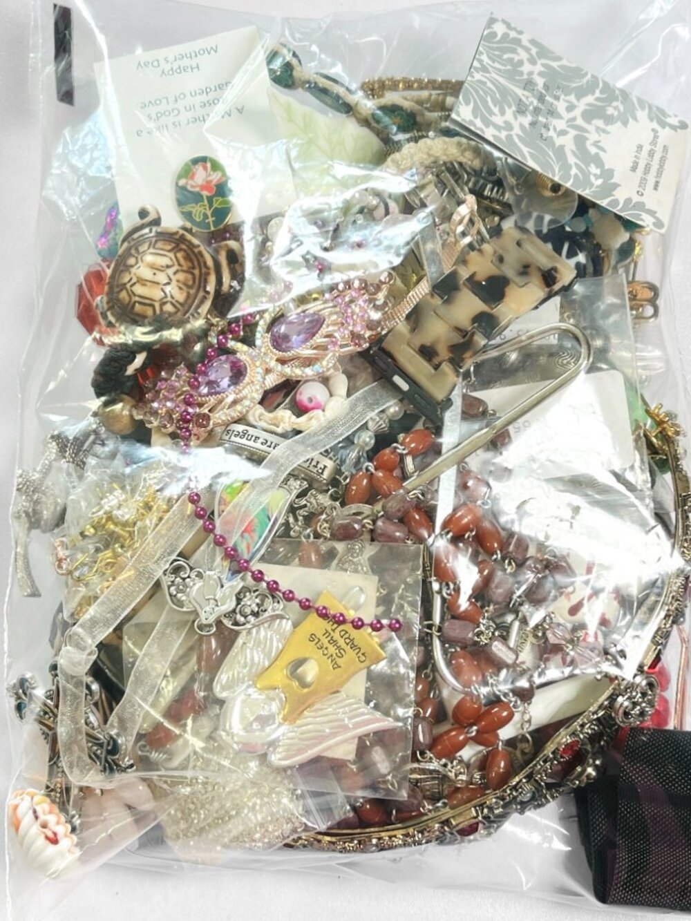 VTG - Now Repurpose Junk Drawer Craft Jewelry Beads Nic Nac Christian Box 1#15oz